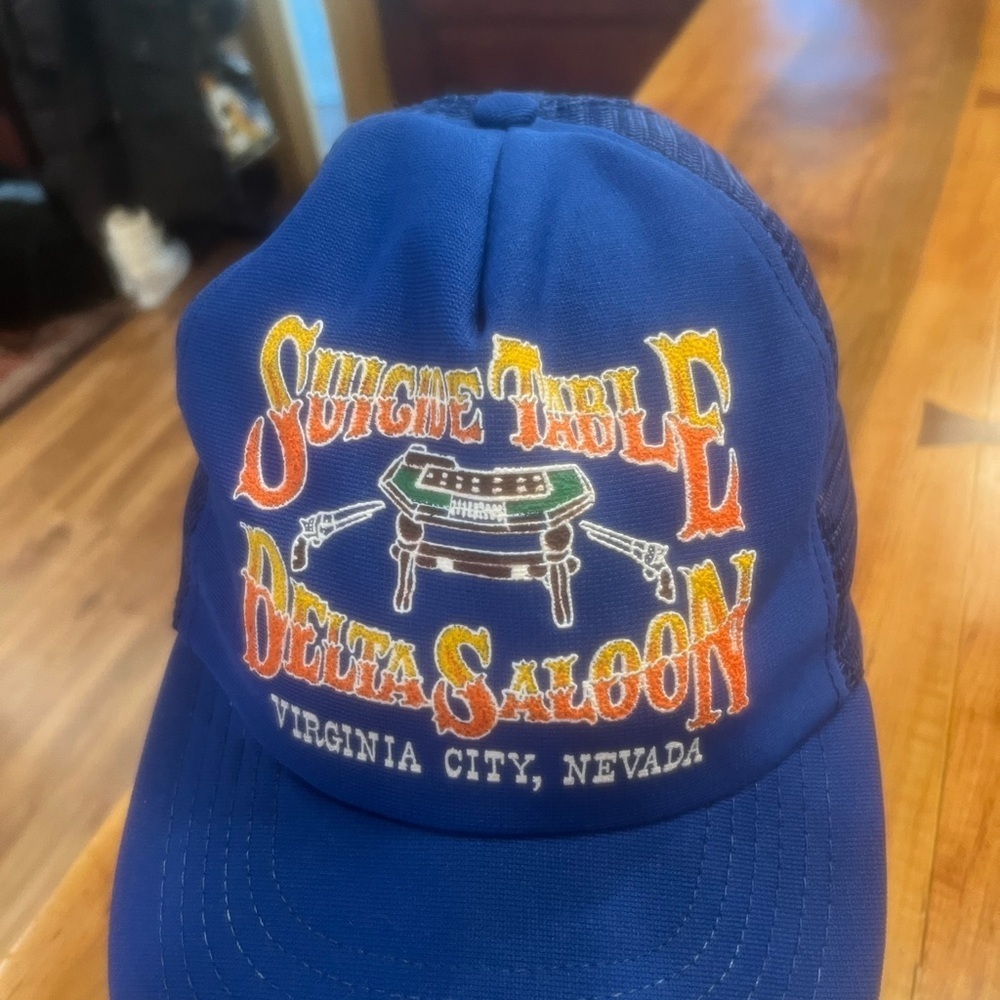 Blue Virginia City Trucker Hat View 2